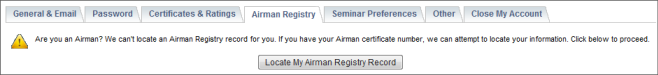 Airman Registry Sample
